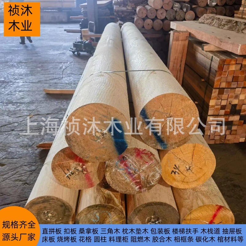 Japanese imported whole board cypress wood floor cylindrical chopping board cypress wood sauna board paint-free solid wood materials for decoration