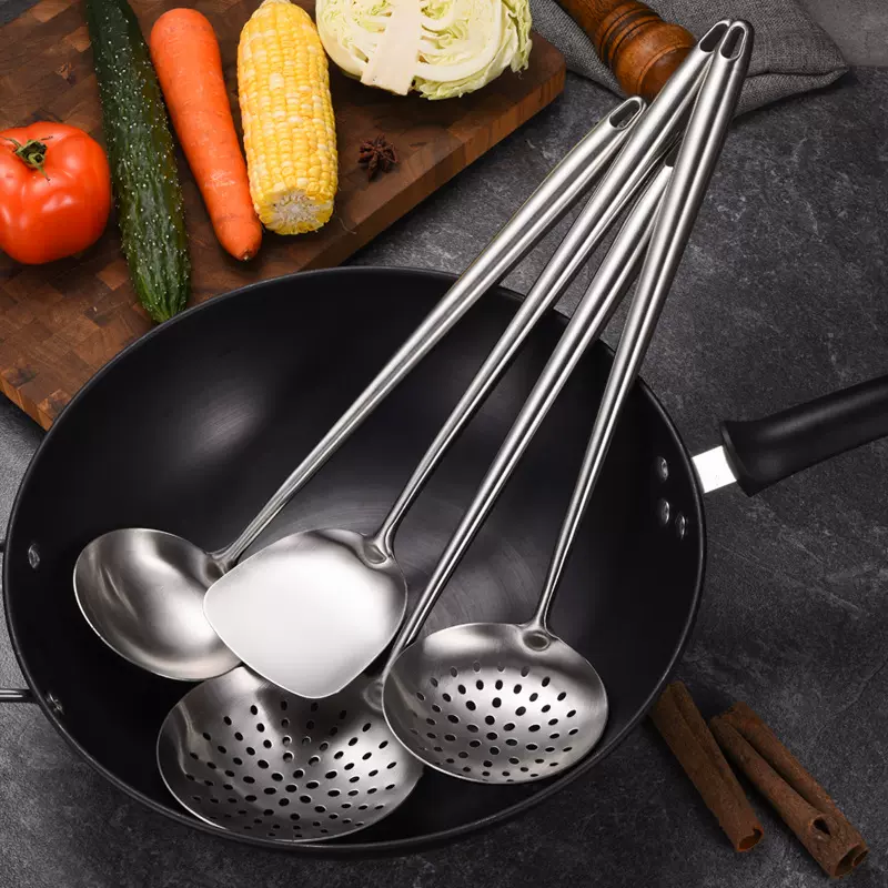 不锈钢炒菜铲子套装全套锅铲汤勺煎铲漏勺烹饪工具套装厨房用品