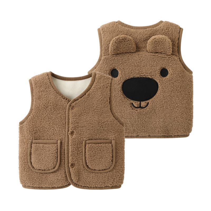 Bebé chaleco de lana casual otoño e invierno nuevos niños y niñas forro de lana engrosada chaleco ropa de invierno chaleco de los niños