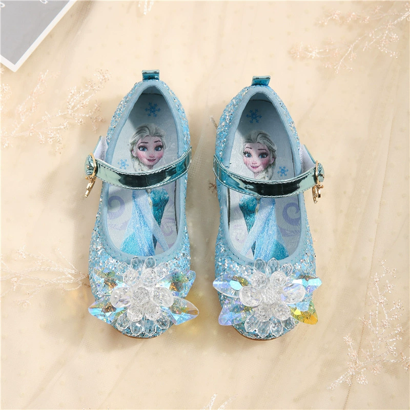 Aisa Conge Shoes 2023 новая маленькая девочка танцевальное представление хрустальные туфли для детей маленькая кожаная обувь Aisa мягкая подошва одиночные туфли