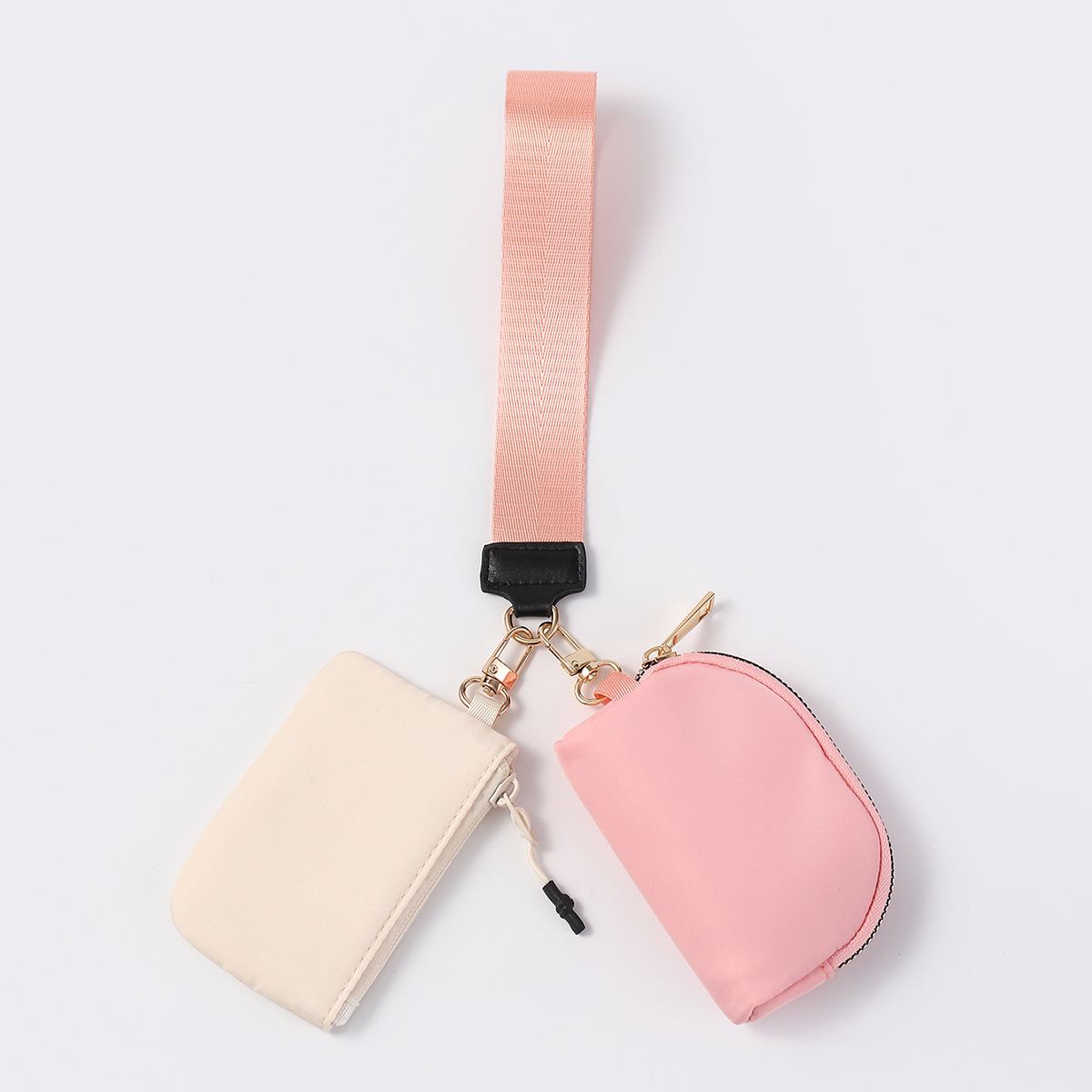Bolso de muñeca transfronterizo LULU con el mismo estilo Mini bolso de color de moda portátil Estuche para llaves de almacenamiento impermeable de nailon