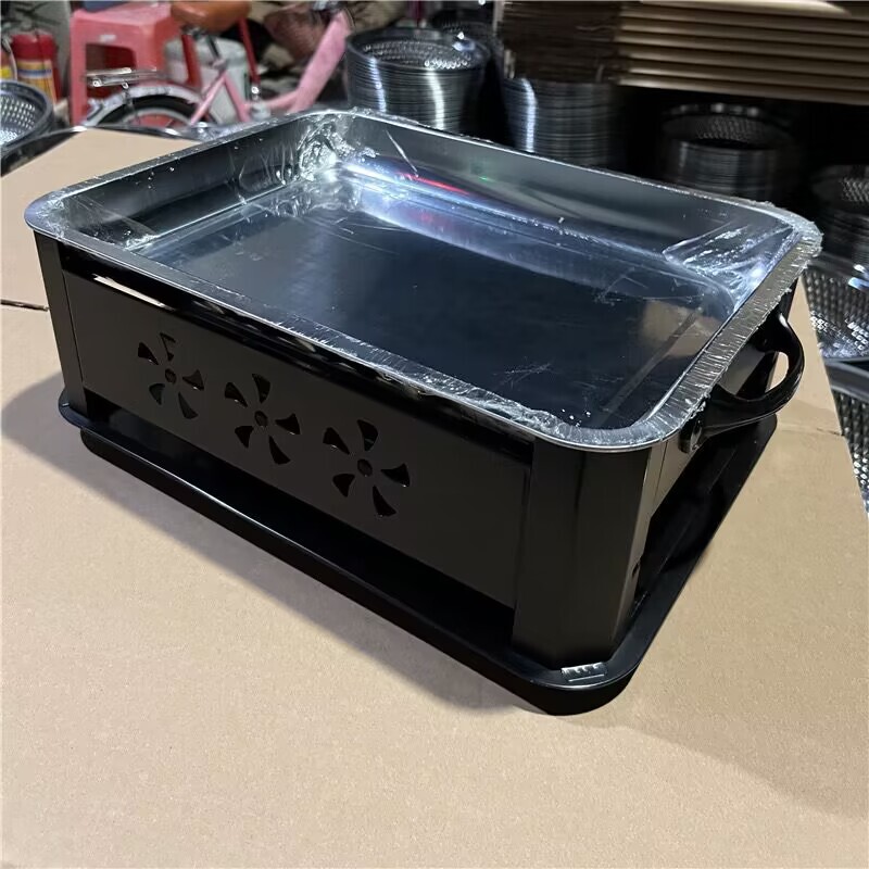 特厚ステンレス焼き魚炉アルコール炉商用木炭焼き魚炉長方形家庭用炭素焼き棚焼き魚皿|undefined