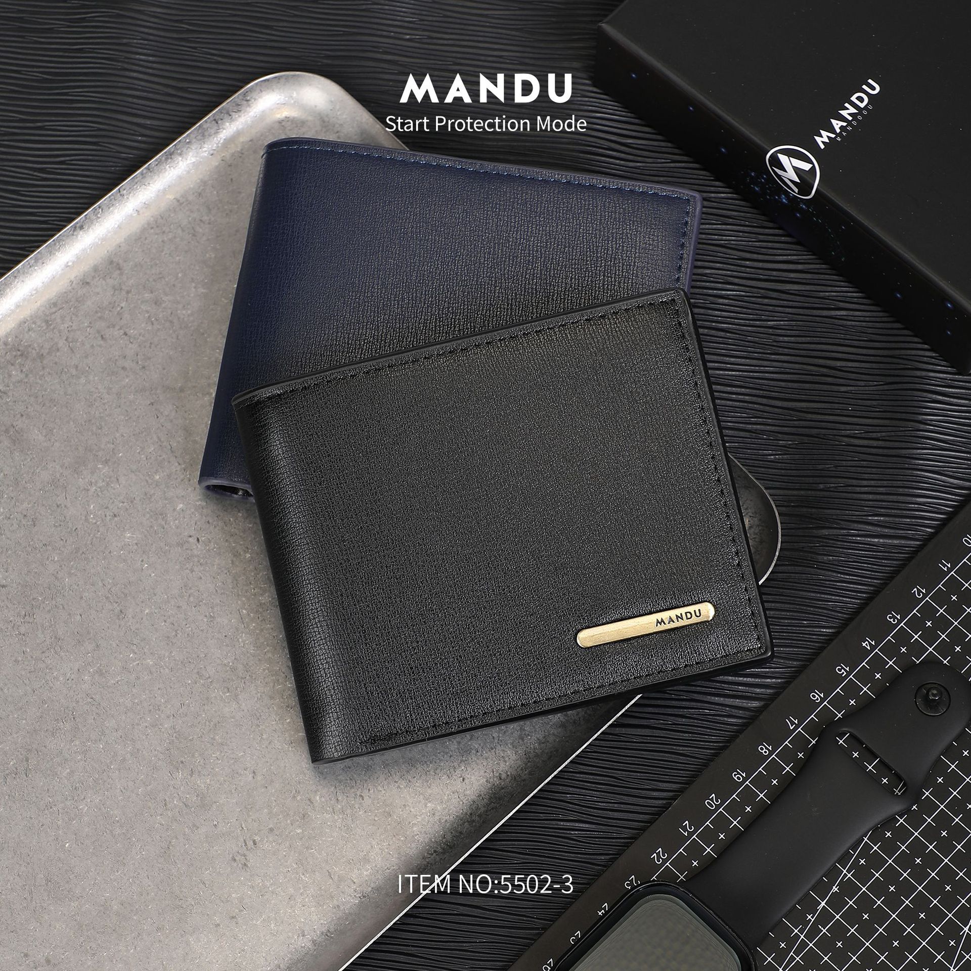 Cross-Border Manufacturer Direct Sales Spot Horizontal Wallet Men's Business Casual Short Wallet Bag Coin Card Bag Large Capacity