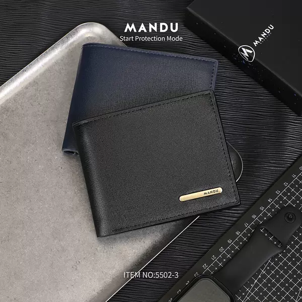 Cross-Border Manufacturer Direct Sales Spot Horizontal Wallet Men's Business Casual Short Wallet Bag Coin Card Bag Large Capacity