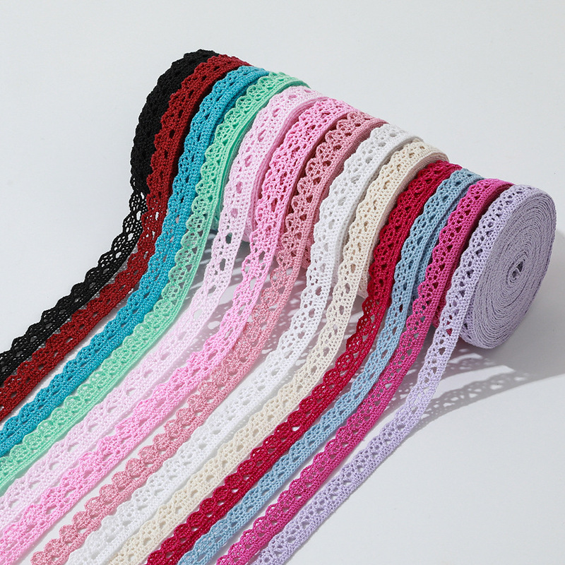 Colorful cotton lace DIY clothing accessories cotton lace accessories non-elastic lace clothing small lace wholesale Colorful cotton lace DIY clothing accessories cotton lace accessories non-elastic lace clothing small lace wholesale
