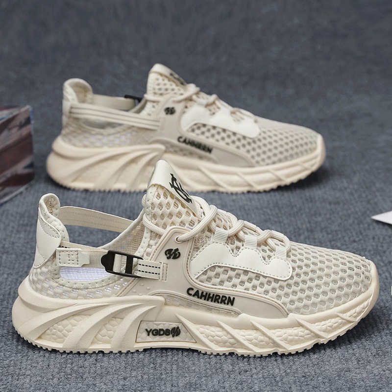 Zapatos de hombre verano 2025 nuevos zapatos huecos de malla grande zapatos deportivos transpirables para hombre zapatos de malla baja para hombre estudiantes