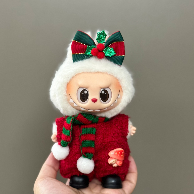 【衣類のみ】ラブブ labubu ベビー服 17cm ペンダント 1代目・2代目 ビニールぬいぐるみ 服セット|undefined