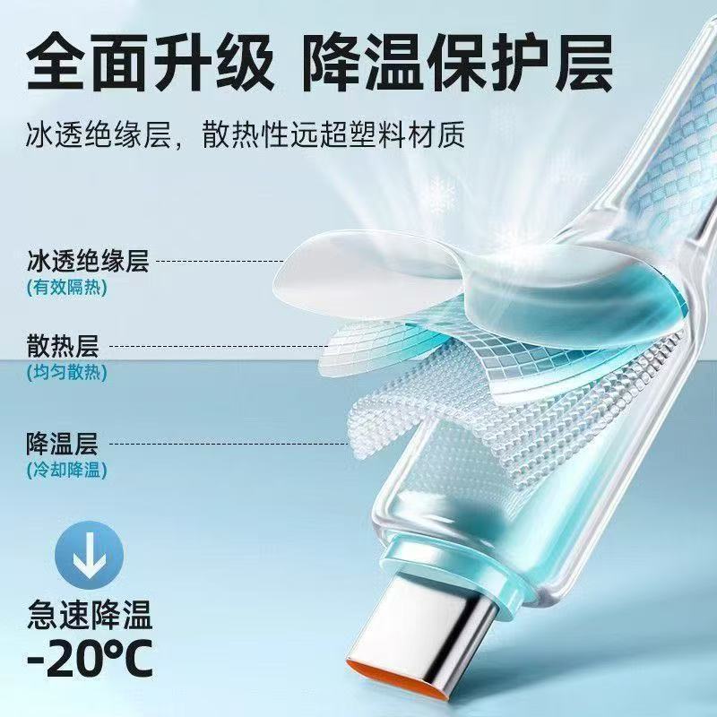 アイスクリスタルグラデーション 120 ワット高速充電データケーブル 6A 充電ケーブル Huawei 社 Apple 携帯電話 1 対 3 充電ケーブルに適しています|undefined