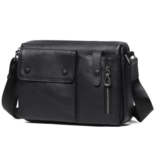 Wholesale Genuine Leather Men's Crossbody Bag Small Bag 2023 New Shoulder Bag Men's Bag Soft Leather Top Layer Cowhide Messenger Bag