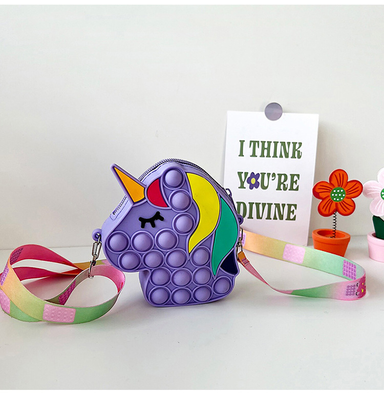 Cross-border new product: Unicorn Rat Extermination Pioneer Coin Purse, Cartoon Silicone coin Purse, mini crossbody bag, storage bag undefined