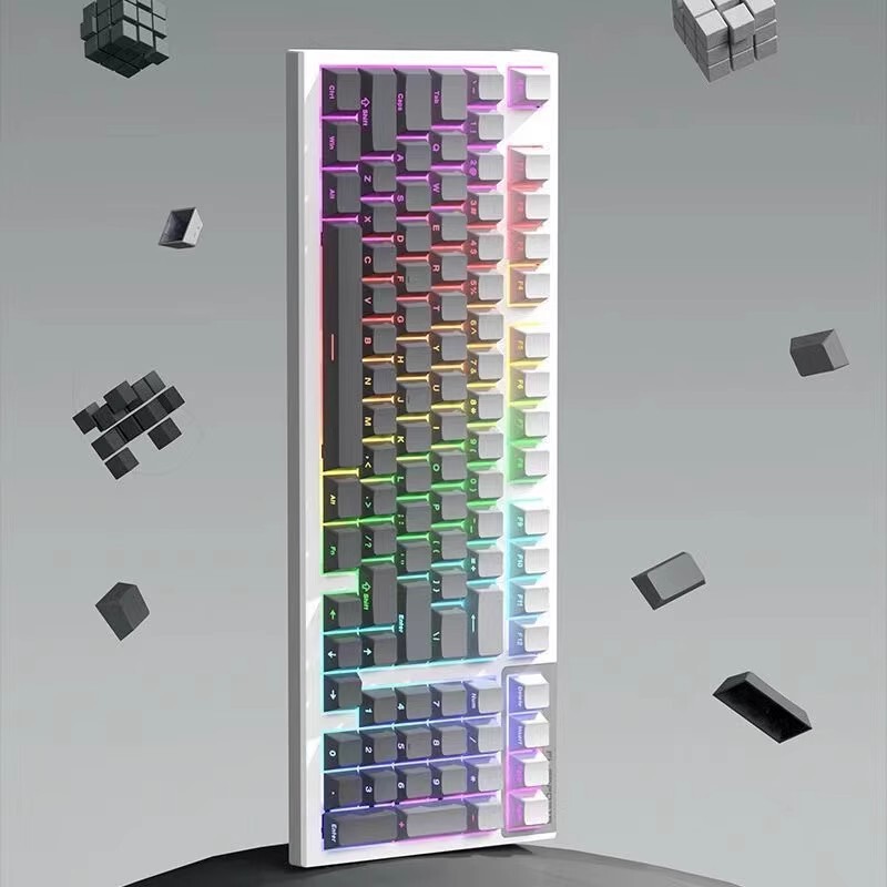 狼蛛渐变侧刻键帽透光PBT双色注塑键帽 61/68/75/87/98/104键通用|undefined