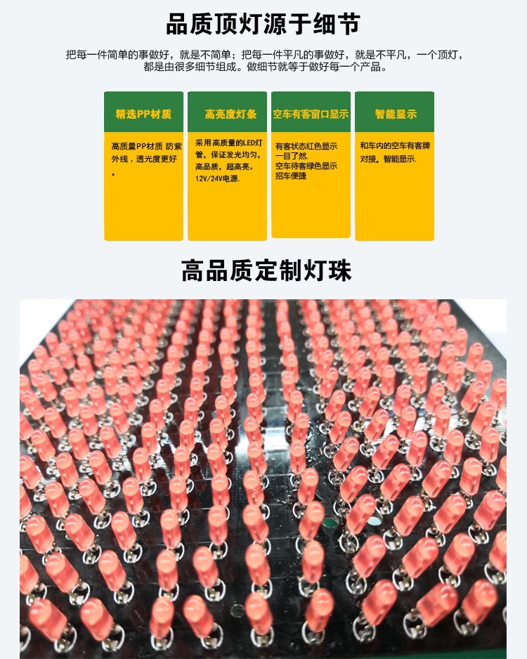 Taxi roof light, smart roof light, display screen roof light, taxi LED advertising light, taxi canopy light