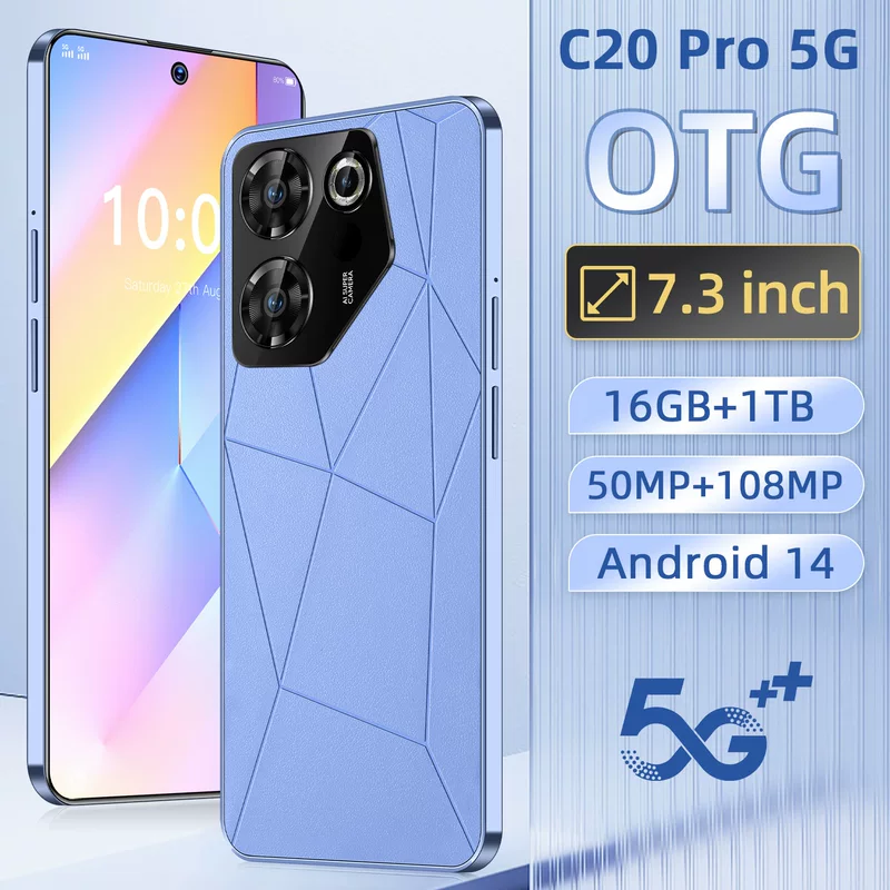Мобильный телефон, умные часы, C20, 5G, (跨境贸易) , 7,3 дюйма, 64ГБ, оптовая торговля