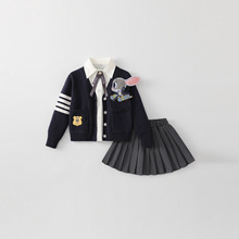 女童秋装三件套兔子警官jk制服儿童衣服套装童裙动物城裙子