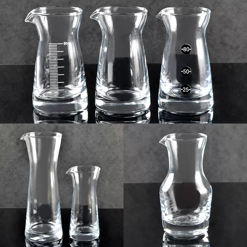 批发白酒分酒器洋酒醒酒器家用玻璃带刻度分酒壶小酒饭店酒厂
