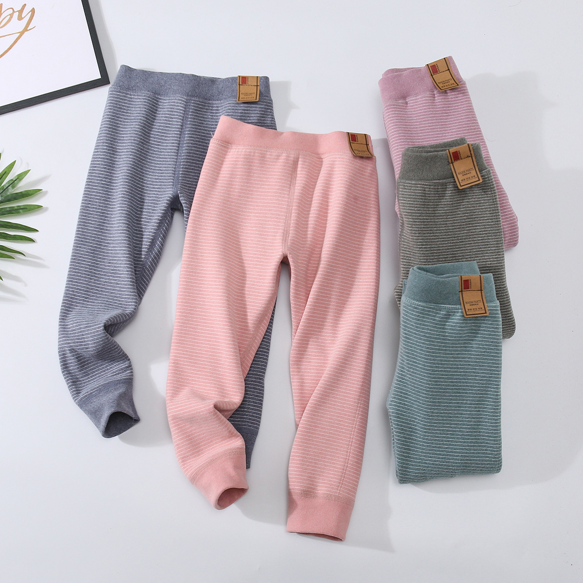 Winter children's double-sided keep warm trousers