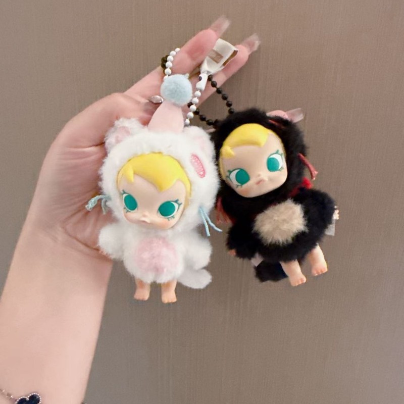跨境新品搪胶Baby Molly口袋朋友系列毛绒挂件儿童礼物包包钥匙扣|undefined