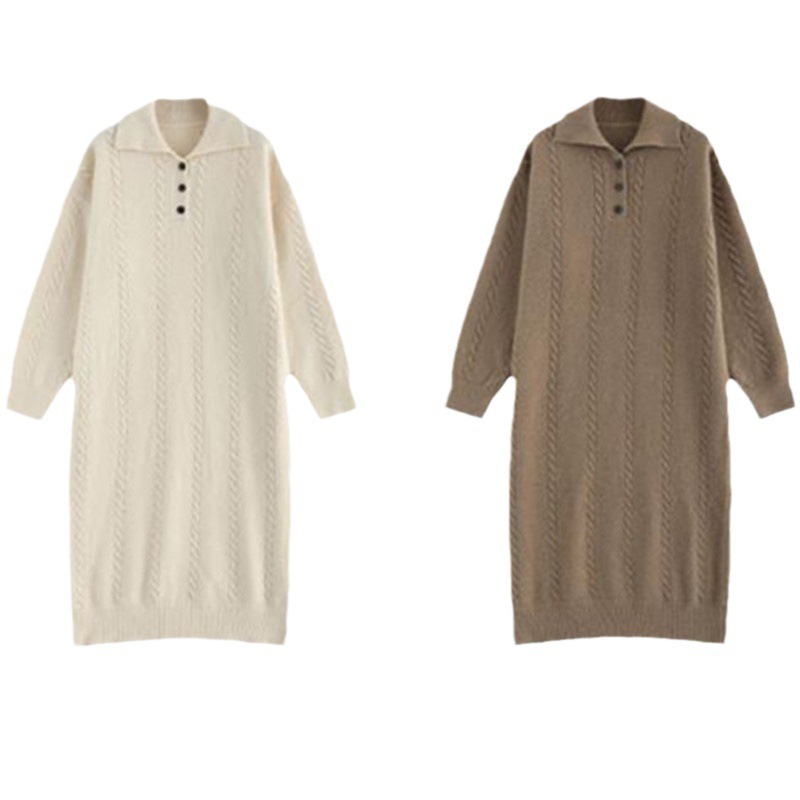 24 invierno Puyuan francés con solapa gorda suéter de torsión para mujeres 2023 otoño invierno nuevo sentido de alta calidad image 6