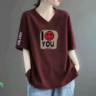 清仓捡漏折扣外贸妈妈装休闲时尚蛇年百搭V领短袖t恤女上衣打底衫