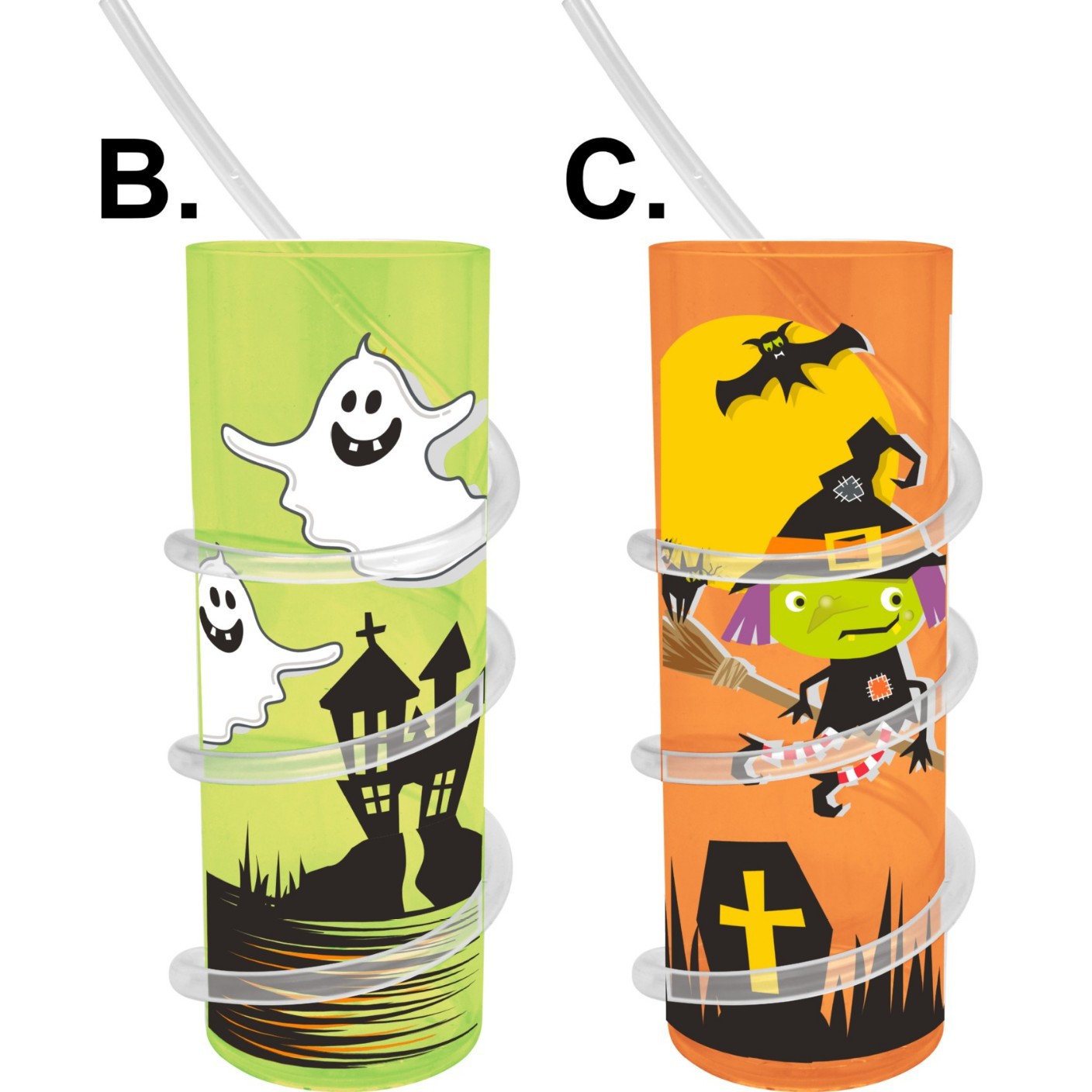 PP PS 塑胶杯子表面一圈热转印刷图案 彩色卡通图案印刷加工