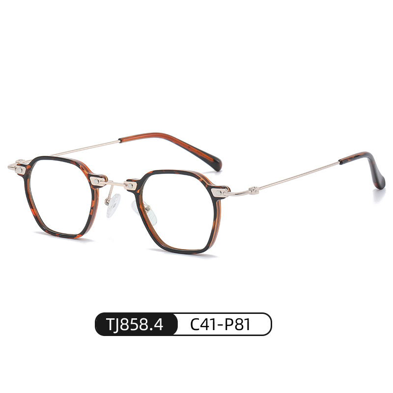 Comercio exterior nuevo anti-azul gafas de luz personalizada nicho miopía gafas marco TJ858 hombres y mujeres misma moda gafas lisas