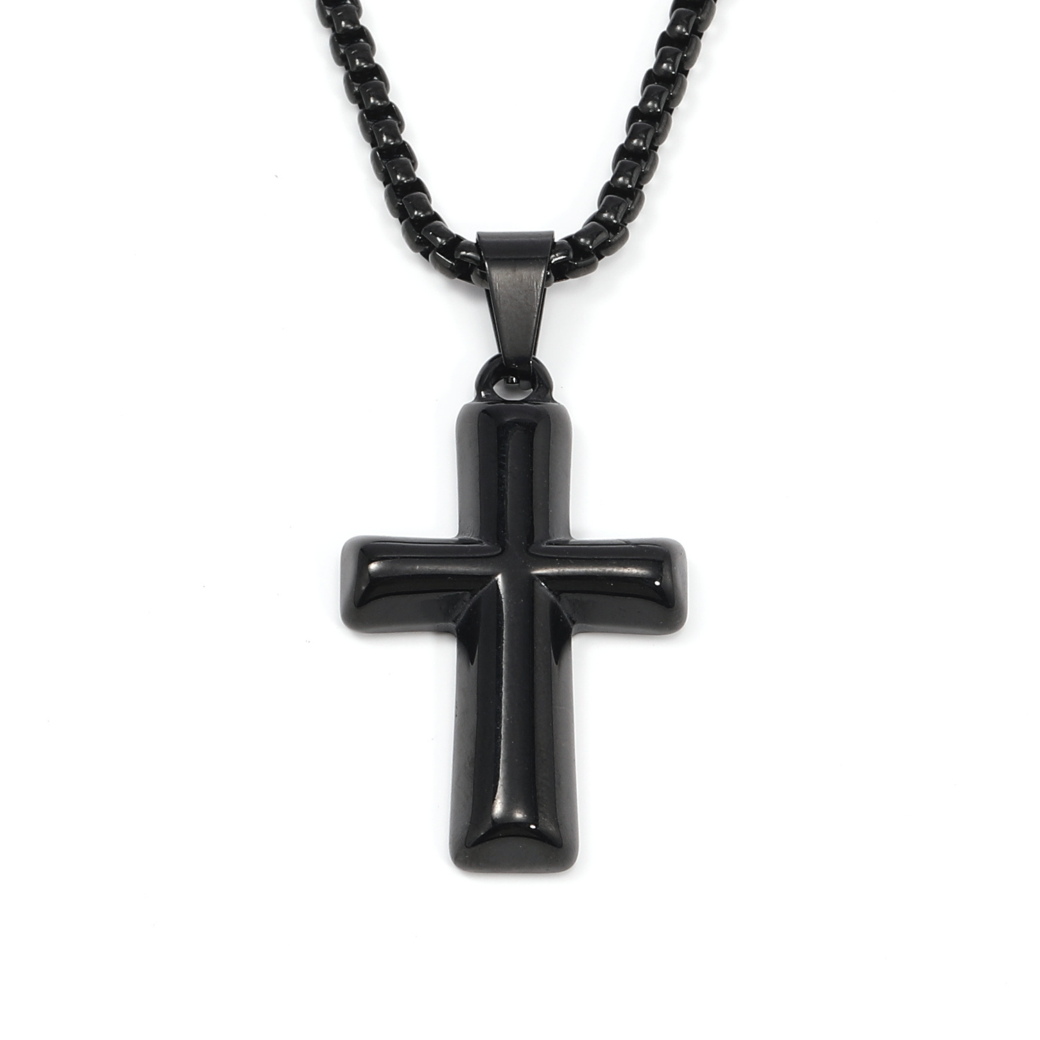 10g Weight 1 Piece 304 Stainless Steel Real Gold Plated Cross Pendant
