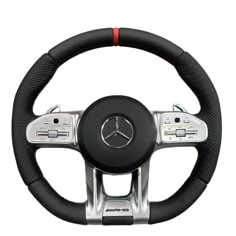 Actualización del conjunto del volante de automóvil deportivo de cuero de Mercedes-Benz AMG W204W205W212W para instalación no destructiva de automóviles