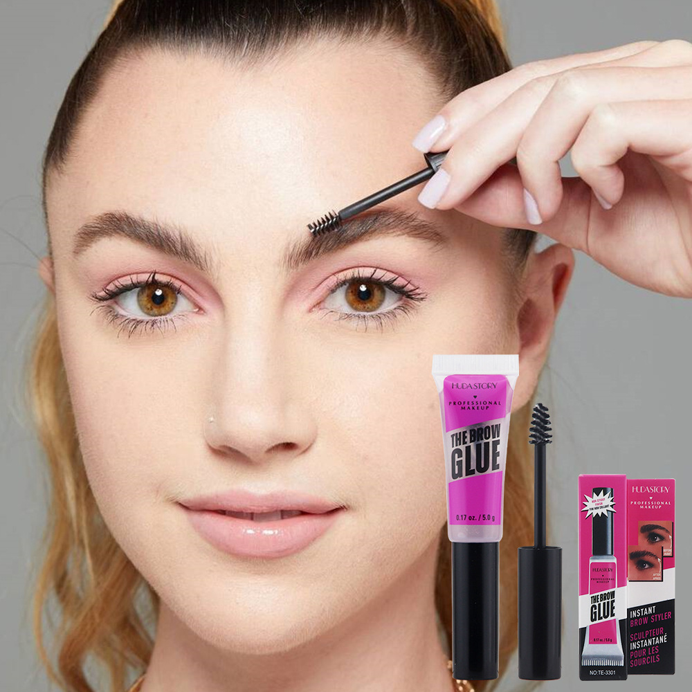 huda story Shaping Eyebrow Gel: Transparent water-resistant eyebrow shaping glue, natural, long-lasting and three-dimensional eyebrow gel undefined