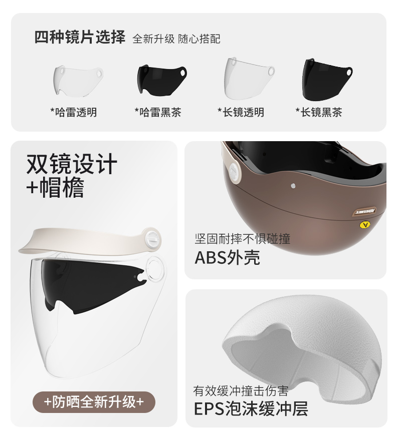 2025 New Electric Motorcycle Helmet 3C Certified Half Helmet