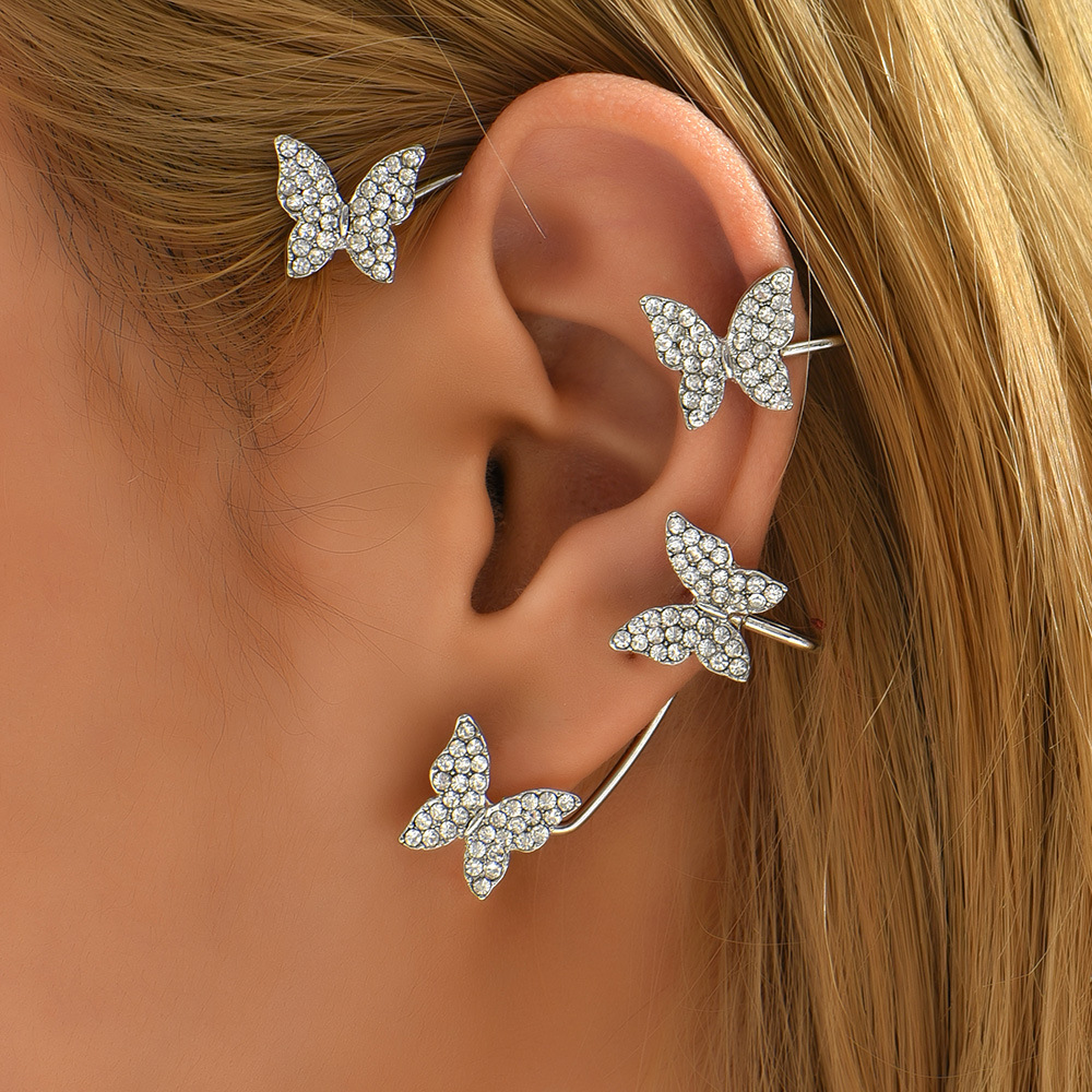 9g Weight Earrings Event & Party Supplies Fashion Butterfly Alloy Inlay Rhinestones Earrings