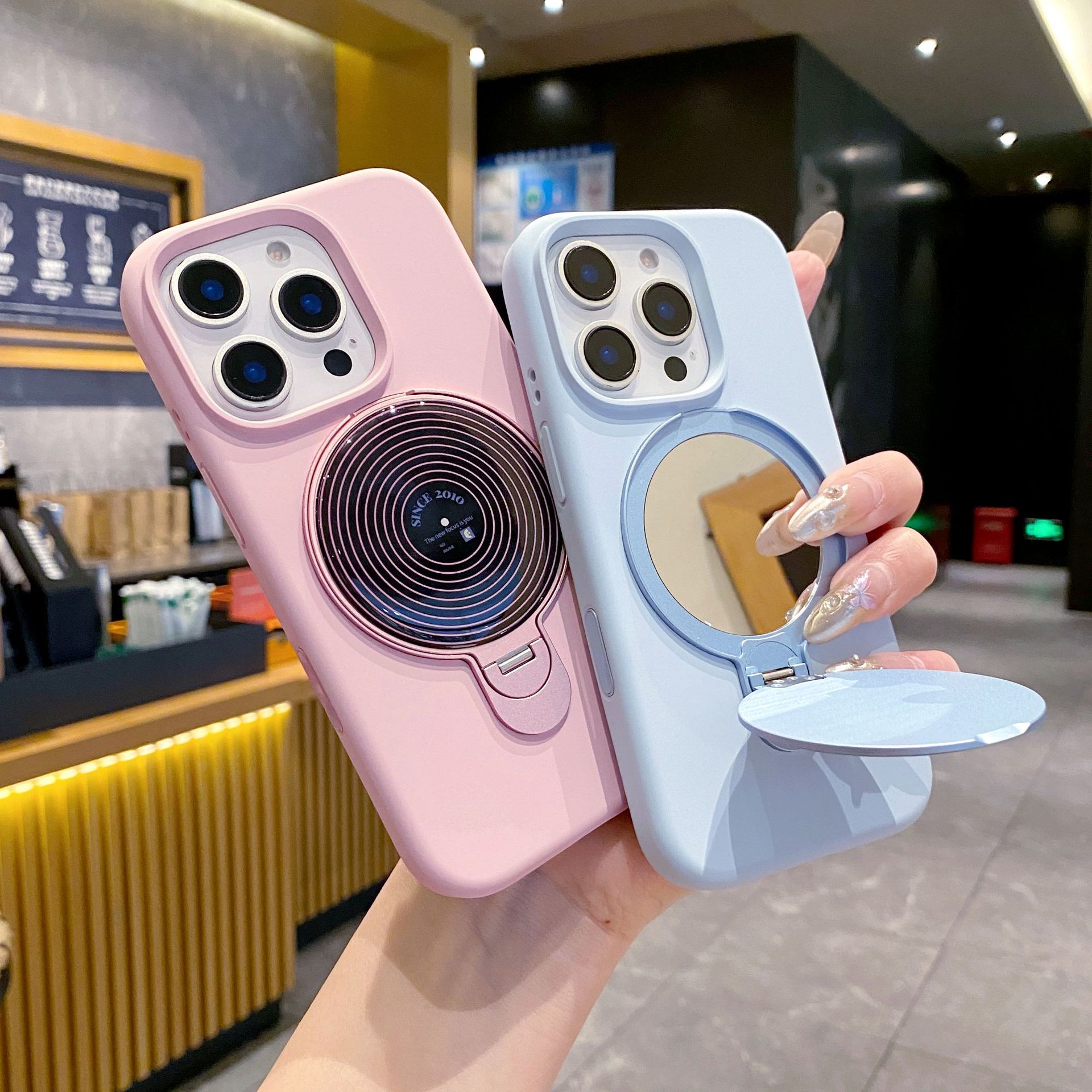 苹果支点磁吸手机保护壳适用iPhone16镜片磁带卡通硅胶套旋转支架