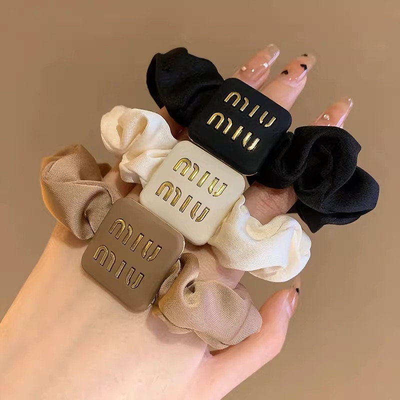 한국 고급 레터링 머리끈, 여성스러운 대장머리끈, 포니테일, 우아한 고무줄 머리끈, 머리띠