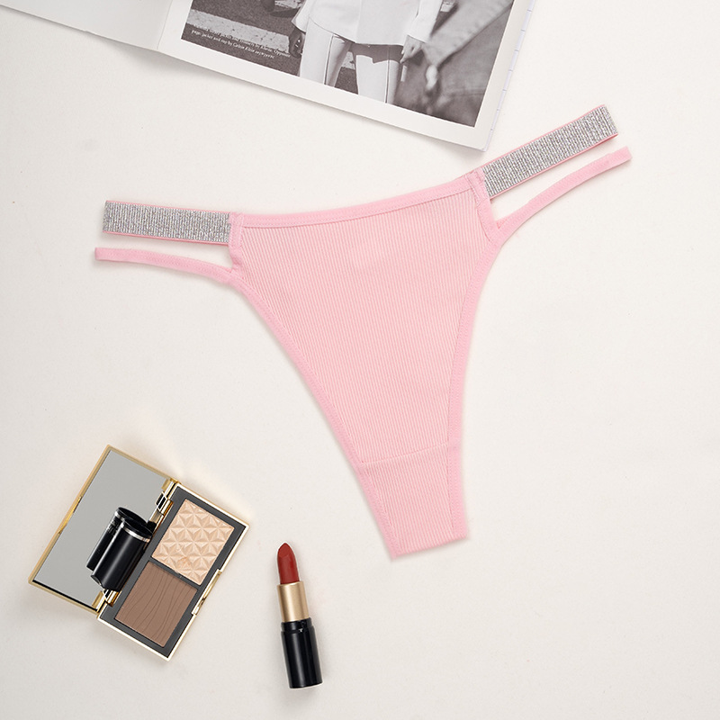 Sexy Style Color Block Sexy Nylon All Seasons Low Waist Thong Panties Panties
