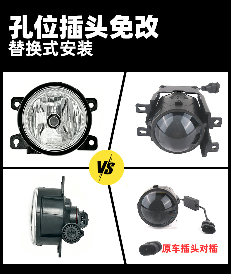 Sanwei F30 Toyota Honda fog light dual beam lens LED car light modification universal model laser cannon super bright 3inch