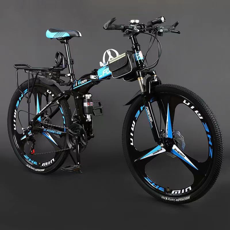 Shanghai Forever Brand Folding Bicycle New Shock-Absorbing Bicycle for Adults and Men Variable Speed Lightweight Off-Road Folding Bicycle