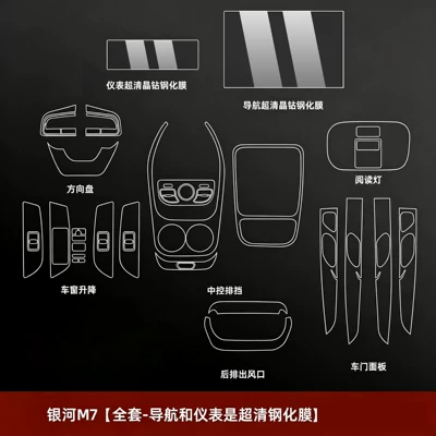 26 types of interior protection films Car interior film - 26-models-of-galaxy-m7full-set-of-hydrogel-films-navigation-and-instrument-panel-are-ultra-clear-tempered-films