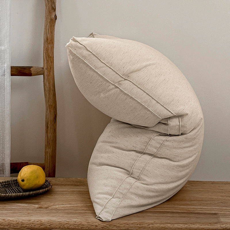 Japanese Muyin Xichuan Cotton and Linen Pillow Core Good Product Linen Pillow Stereo Pillow Core Single Person Homestay Pillow Core Solid Color Simple