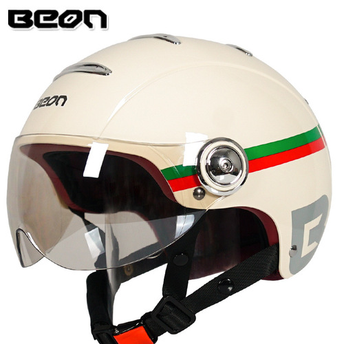 Beon Electric Bike Half Helmet Motorcycle Helmet Winter Warm Motorbike Helmets for Men and Women All Seasons Use Safety Hat Lightweight Harley