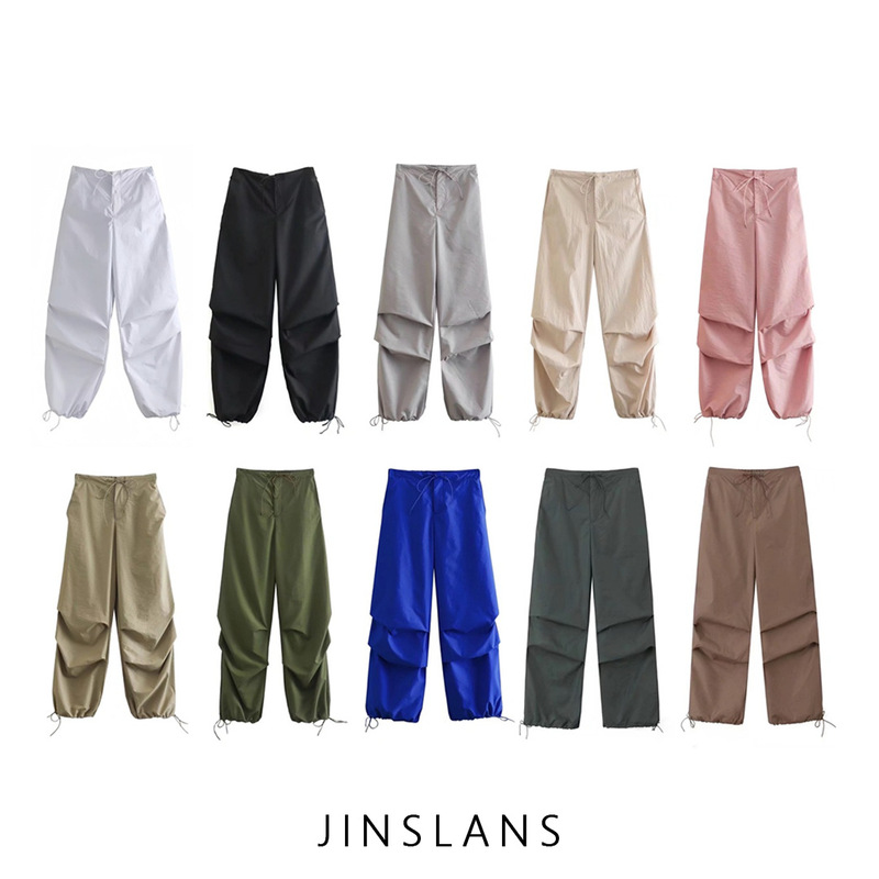 Cross-Border Foreign Trade Za European and American Style Women's Clothing Aliexpress Hot-Selling Loose Casual High-Waisted Jogging Pants 7385529 711