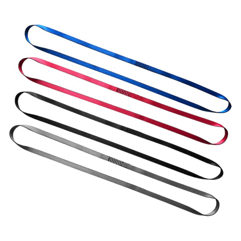 Полиэфирное кольцо с плоским ремнем, защитное оборудование для скалолазания, ремень безопасности с защитой от падения, пояс для йоги, плоский ремень безопасности со скоростью вниз