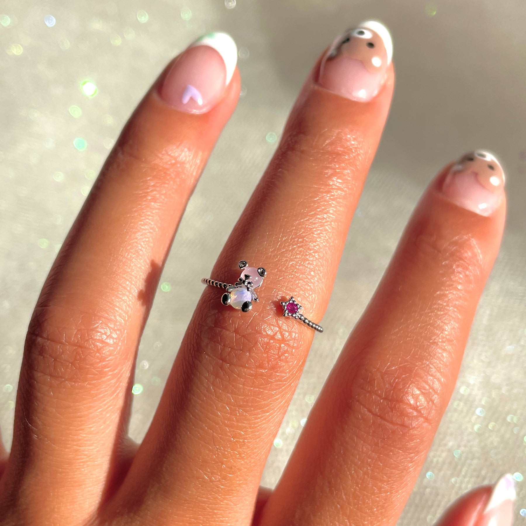 Fashion Animal Brass Open Ring Zircon Copper Rings