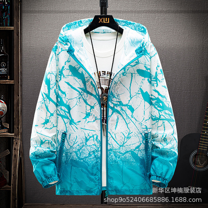 Export plus size Ice Silk Sun Protection Clothing Men's Summer Trendy Fat Men's Thin Fishing Jacket UV Protection Top Sun Protection Clothing