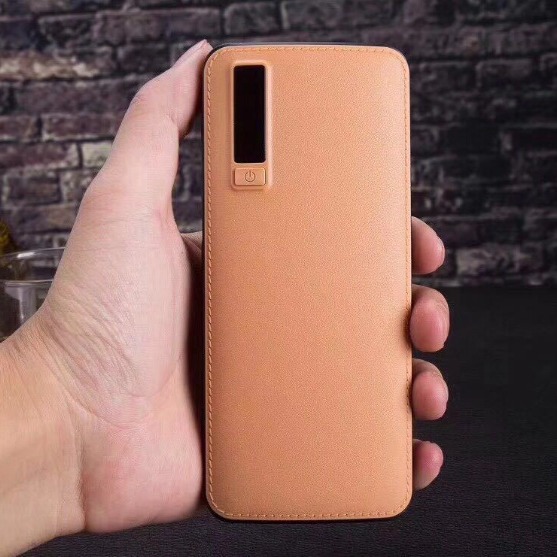 跨境代发5节18650皮纹充电宝20000毫安数显通用3USB输出移动电源