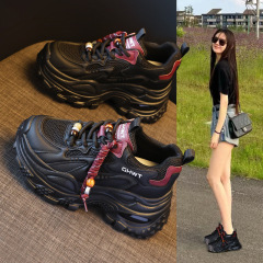 9826-9厚底内增高网面爆款老爹鞋女2025年秋季新款松糕运动休闲鞋