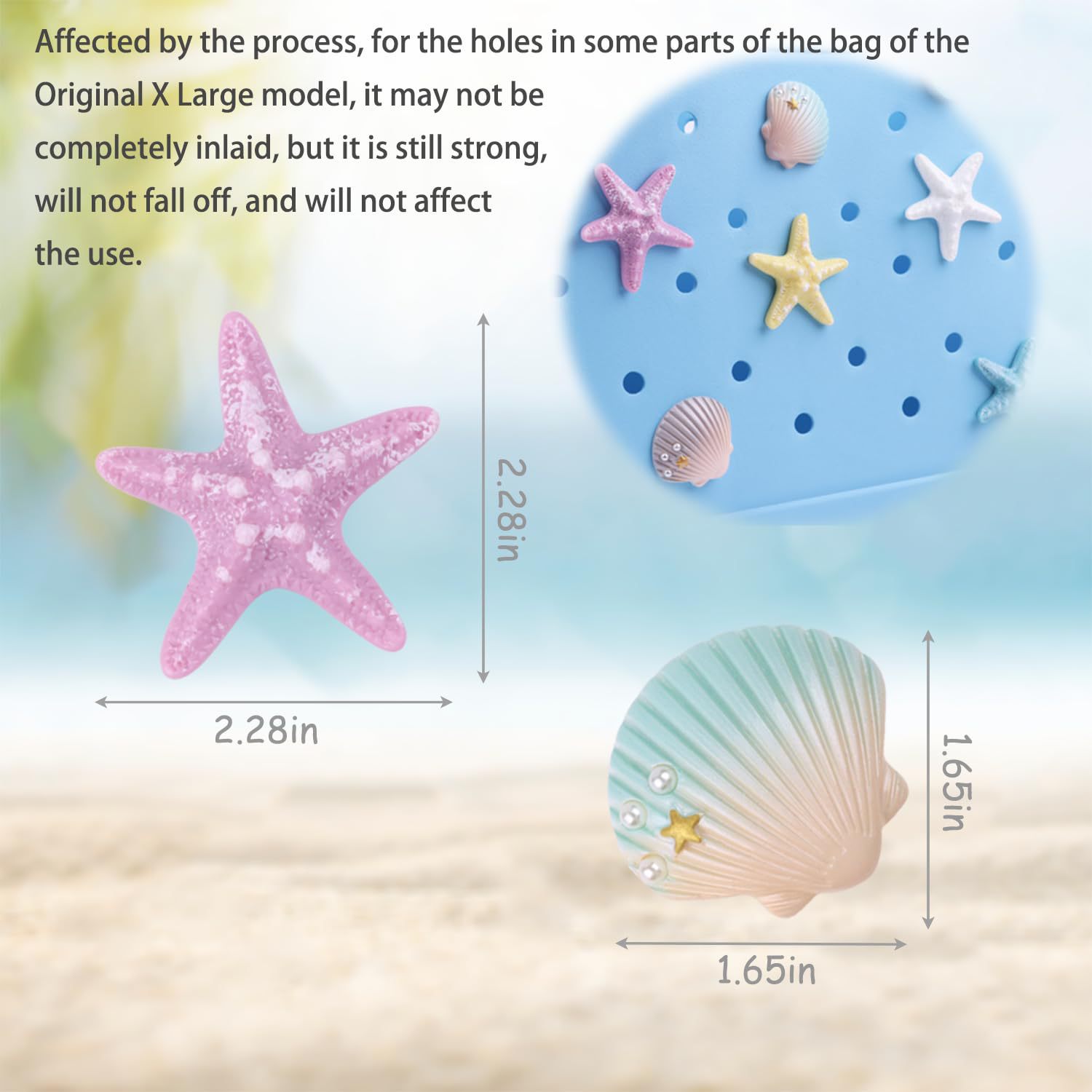 PVC Material 1 Set PVC Starfish Flower Bag Buckle