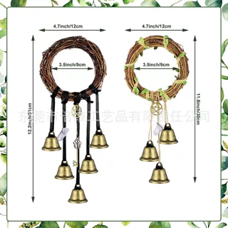 女巫铃铛 Wicca 凯尔特门铃藤圈麻绳壁挂庭院装饰铃波西米亚风铃