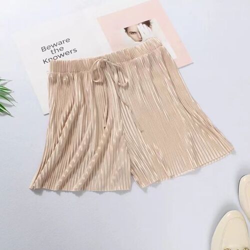 Women's Summer Large Size High-Waist Korean Style Student Loose Casual Large Straight Leg Pants with Ice Silk Ribbon Wide Leg Pants