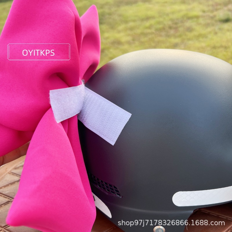 Electric Vehicle Decorative Bow, Cute Velcro Helmet, Motorcycle, Multi-Color Purple Series, Cross-Border Cute and Fun