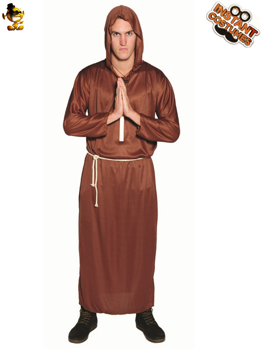 Halloween adulto sacerdote traje monje juego de rol traje fiesta sacerdote traje de la etapa