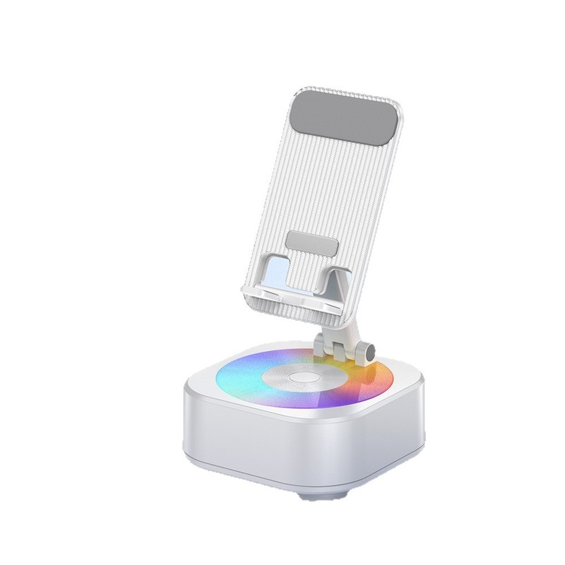 カスタマイズされたスタンド Bluetooth スピーカー LED ライト高価値多機能スリーインワンアーティファクトインターネット有名人回転デスクトップオーディオ|undefined
